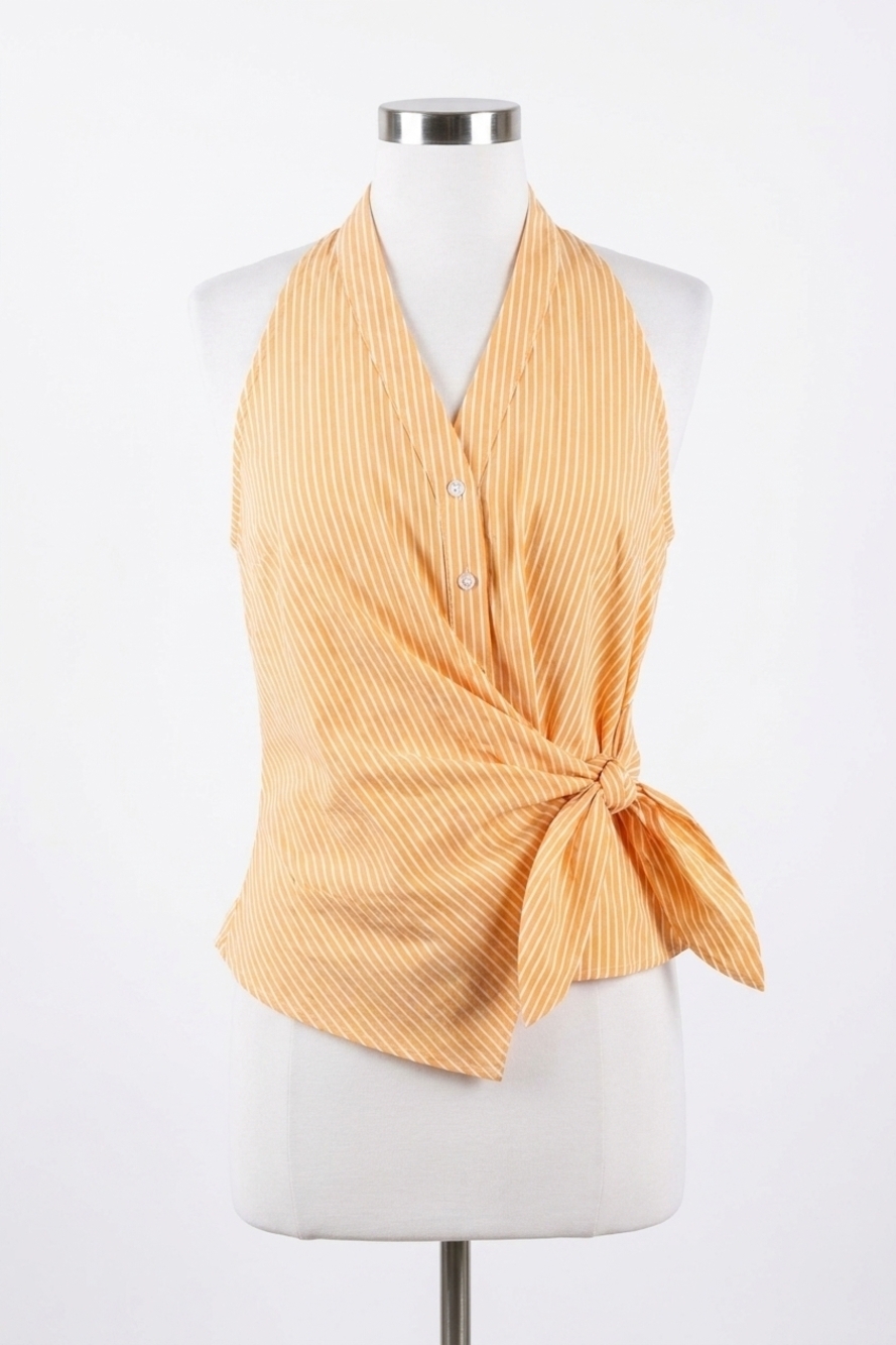 NEW DREW wrenley vest in tangerine